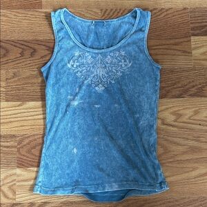 Blue Sleeveless Women's Top